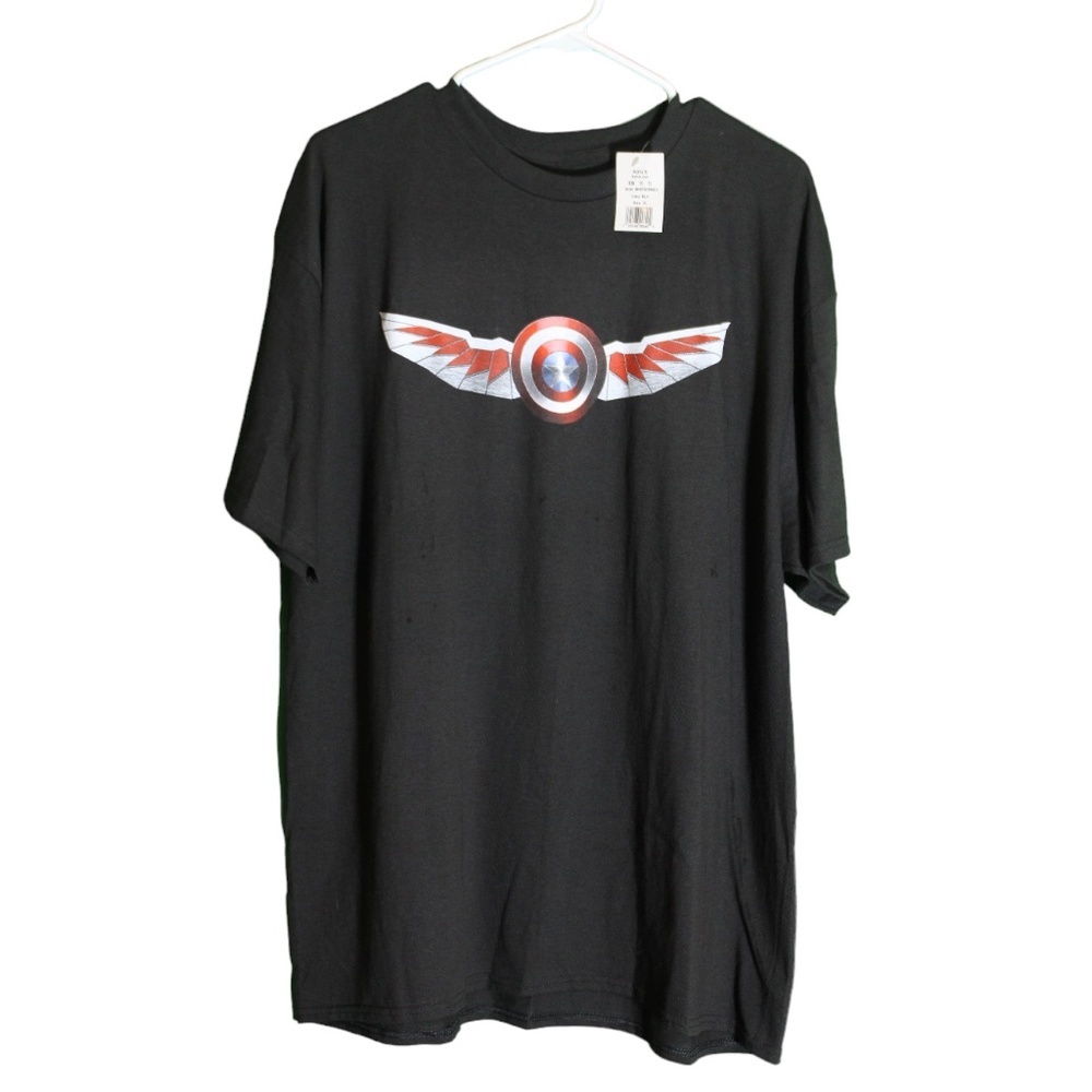 The Falcon Winter Soldier Black T Shirt Men's XL‎